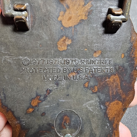 Vintage Anheuser Bush Belt Buckle Brass Rain tree 1977,78,79 Made In The USA has - Picture 4 of 6